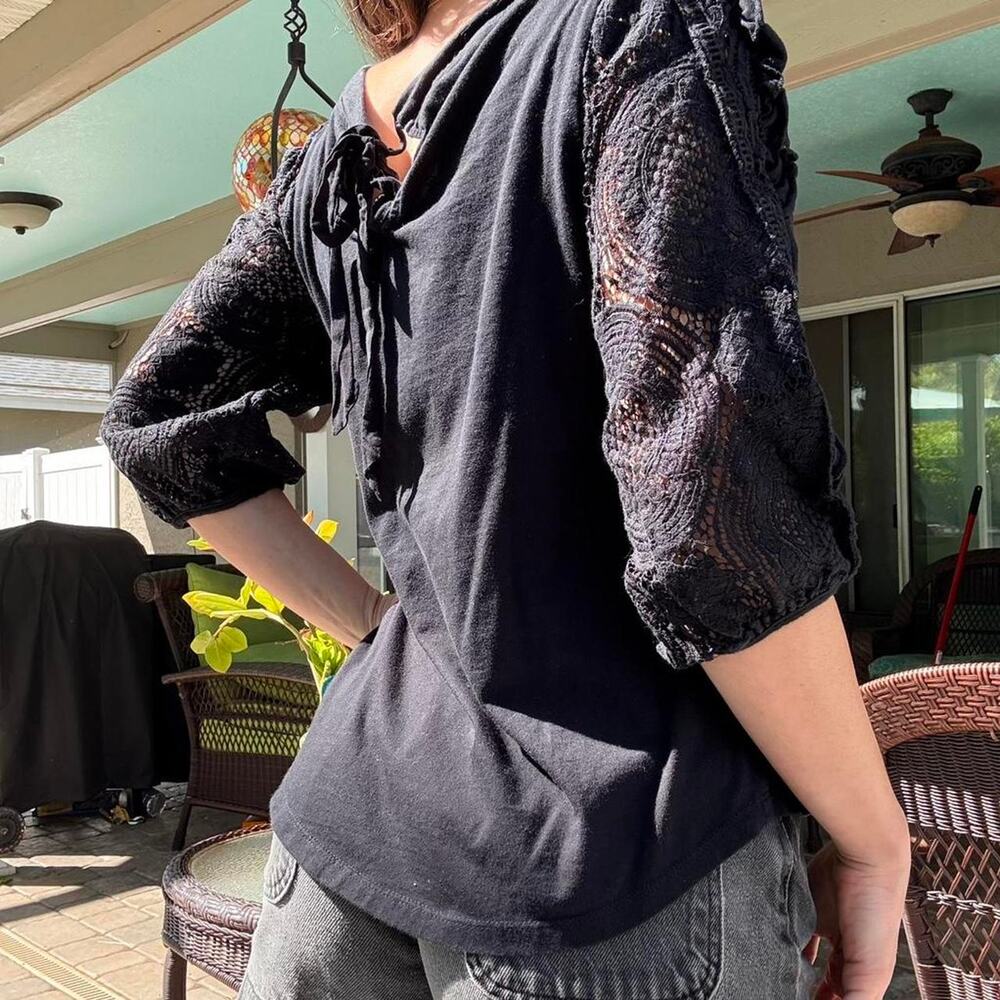 Anthropologie Black Blouse